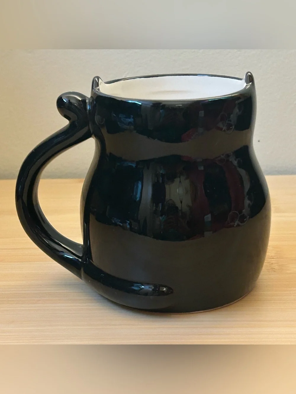 TAG Black Cat Mug Coffee Tea Halloween Face Ears Whiskers Retro Vintage Novelty